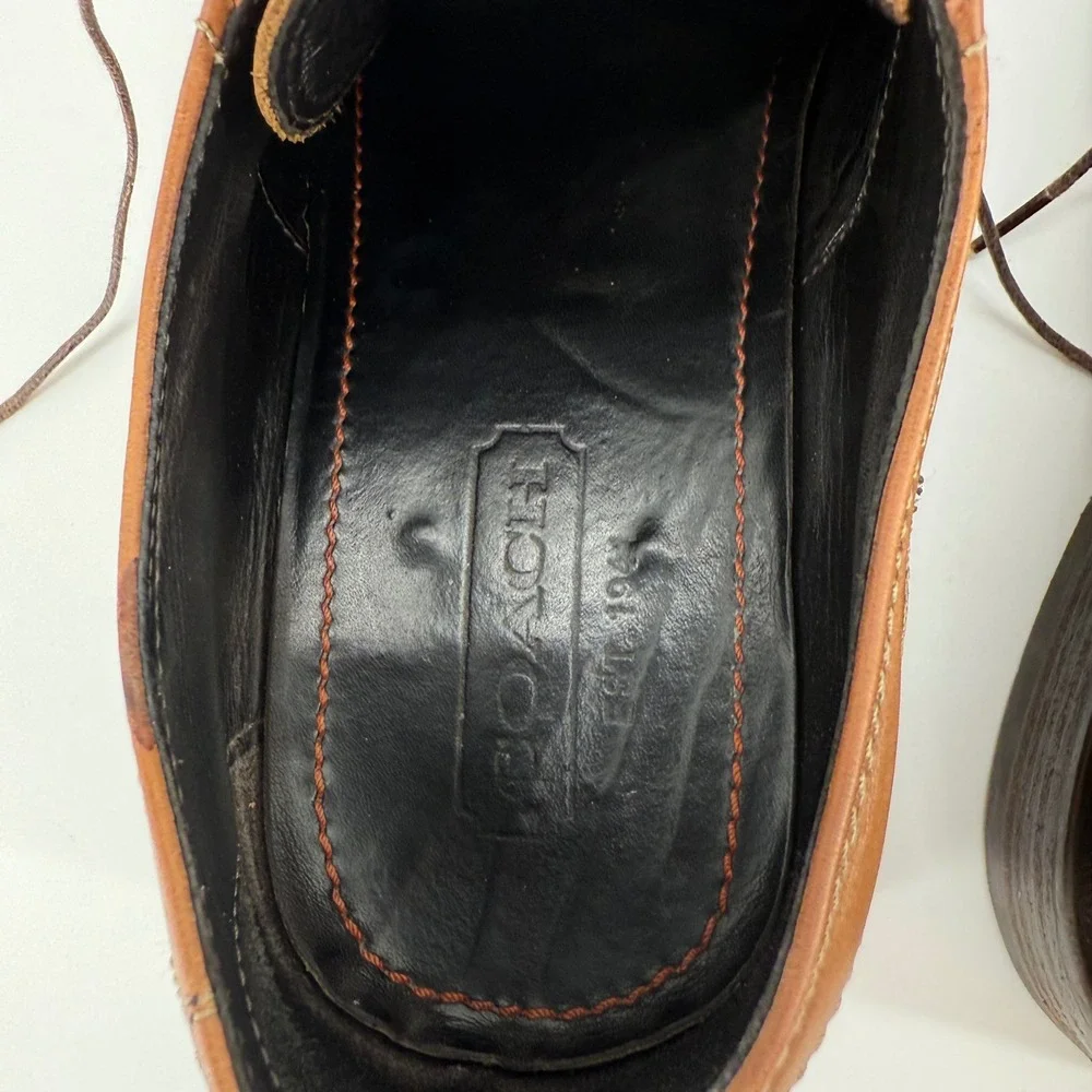Coach‎ Mens Brown Leather Bryant Wingtip Oxford Dress Shoes Lace Up Size 10
